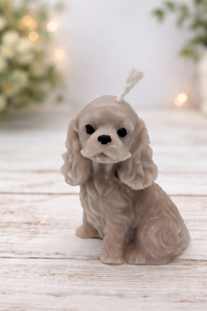 Kincg Charles/ Spaniel dog candle- Scented- Customized