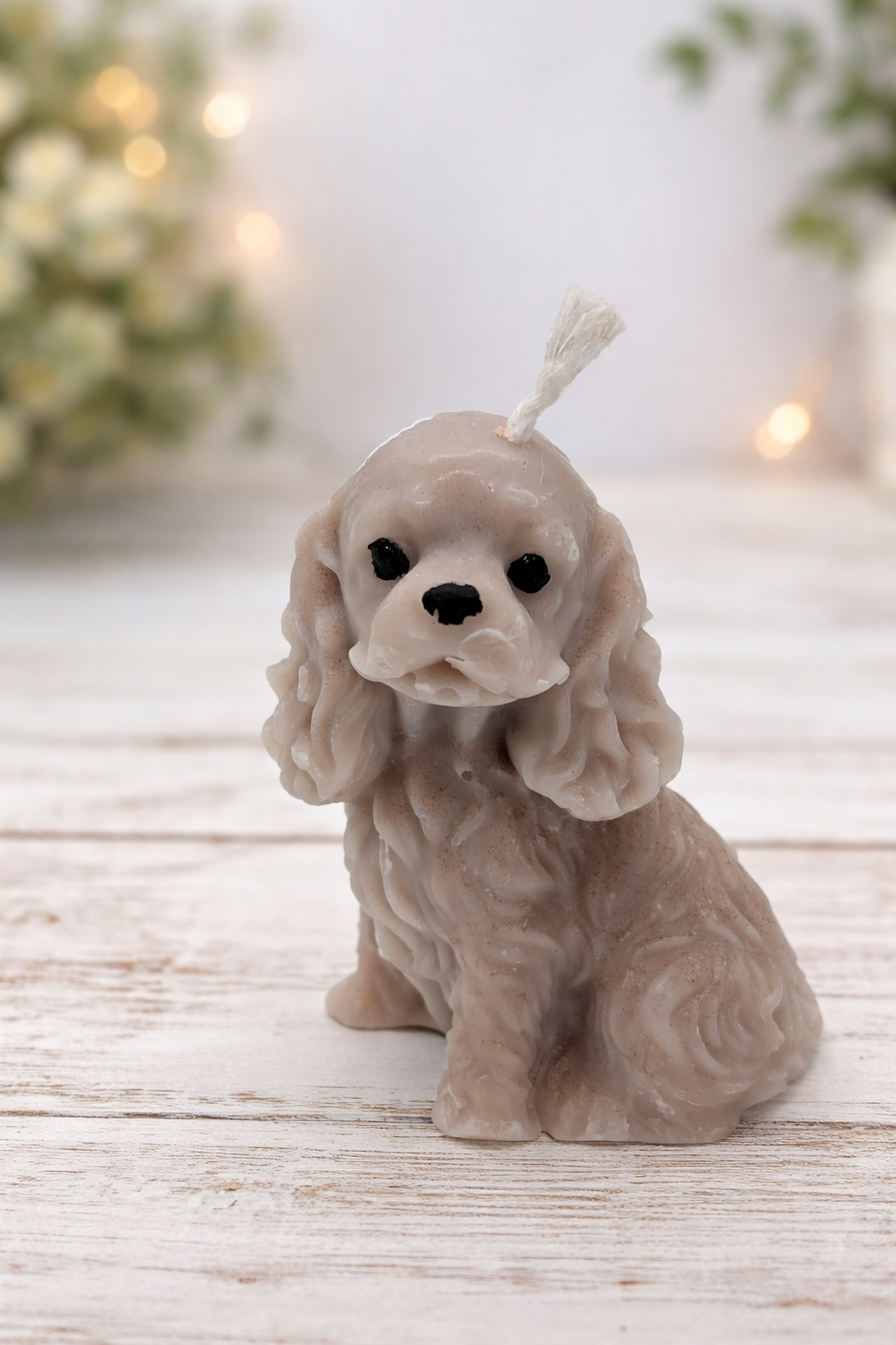 Kincg Charles/ Spaniel dog candle- Scented- Customized