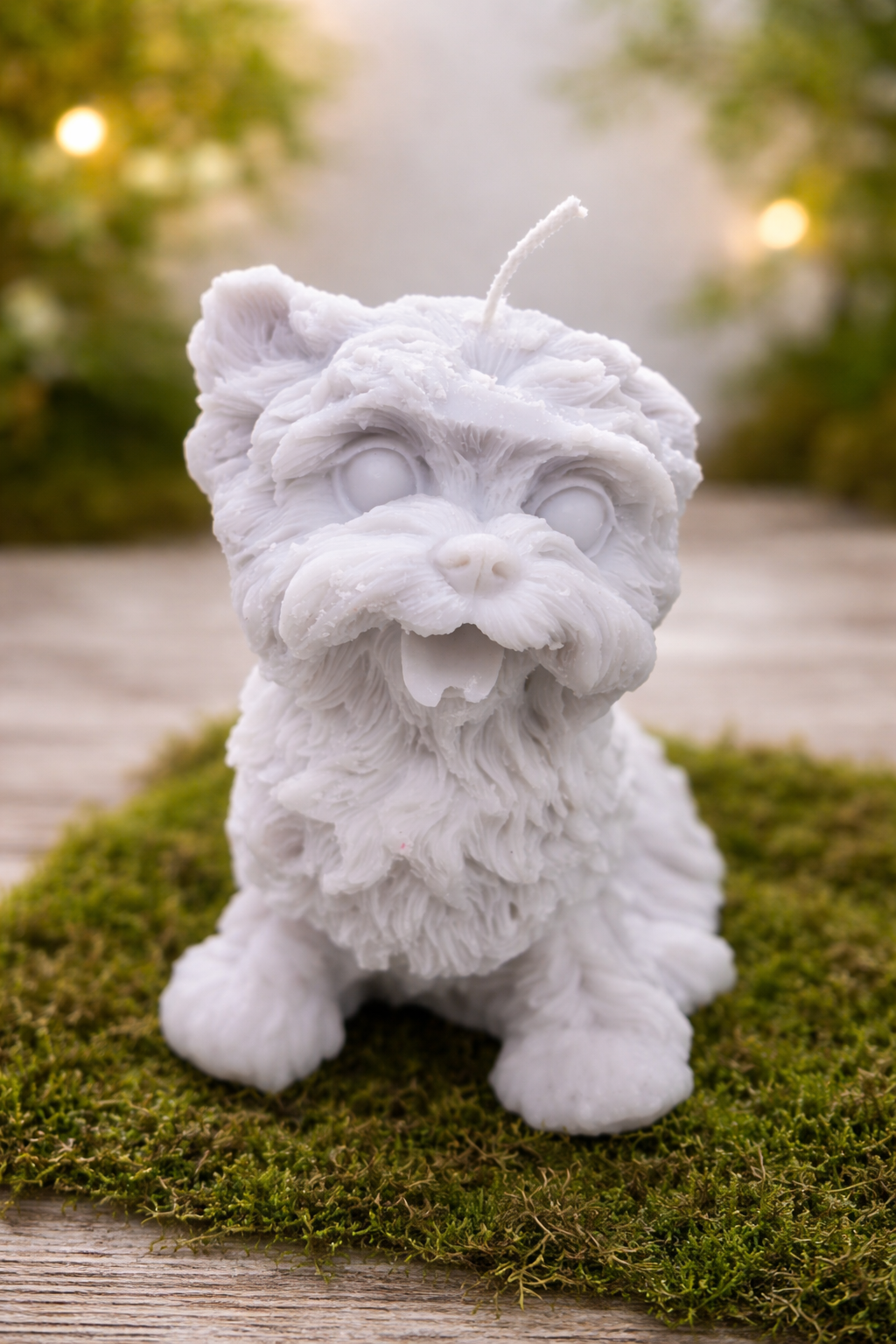 Yorkshire terrier dog candle- Scented- Customized