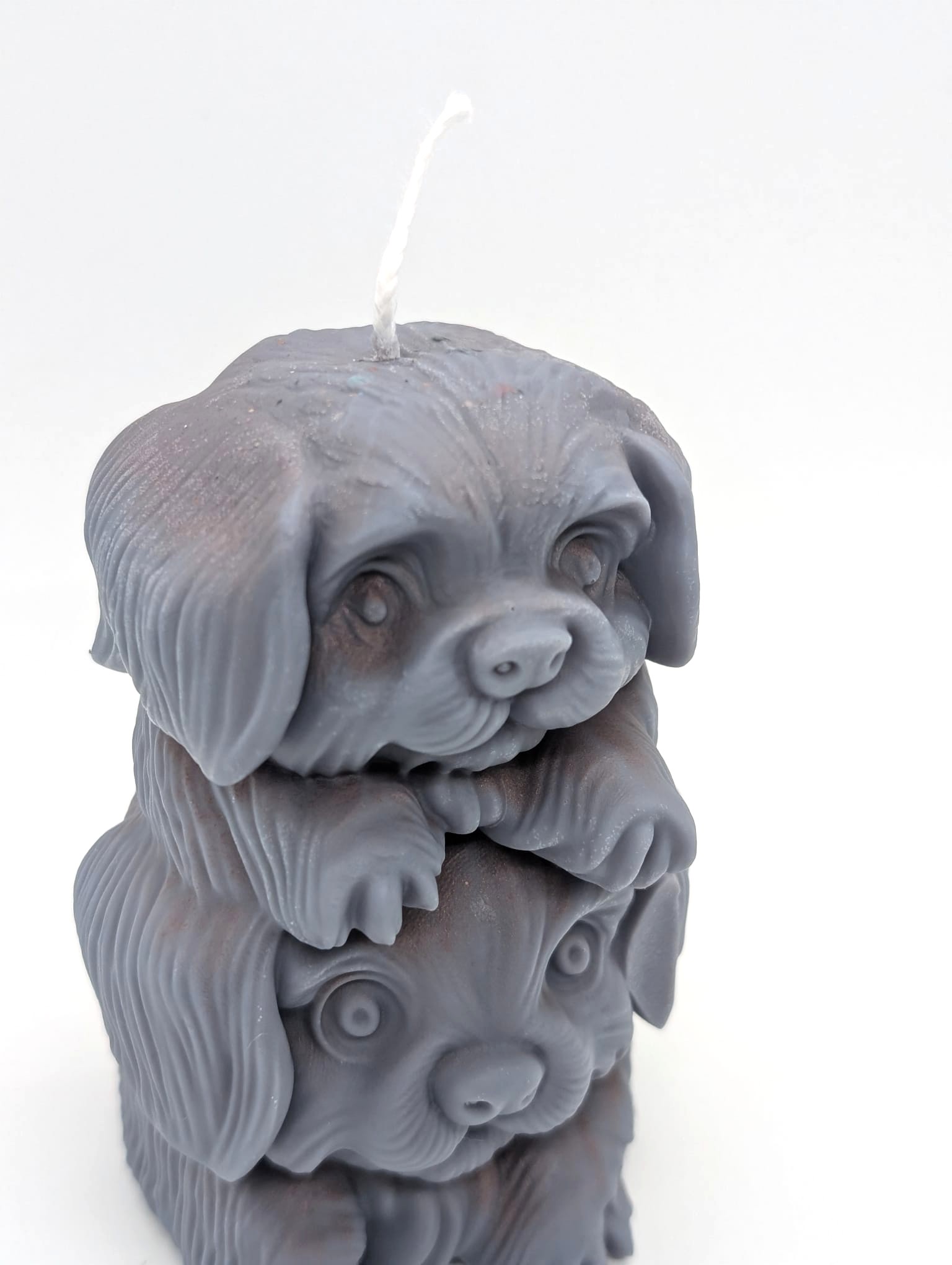 Poodle & Shitzu dog candle- Scented- Customized - Image 3