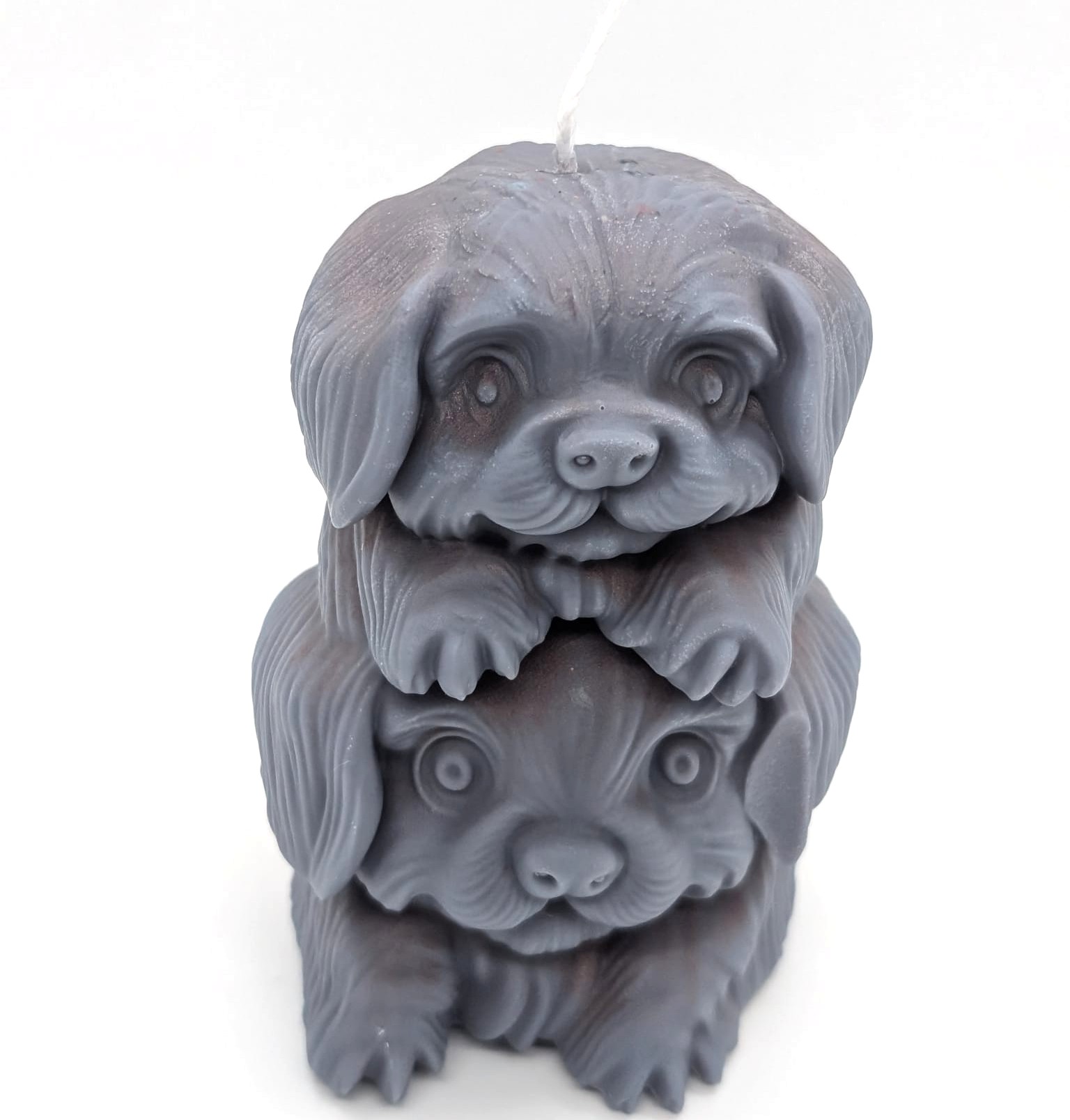 Poodle & Shitzu dog candle- Scented- Customized