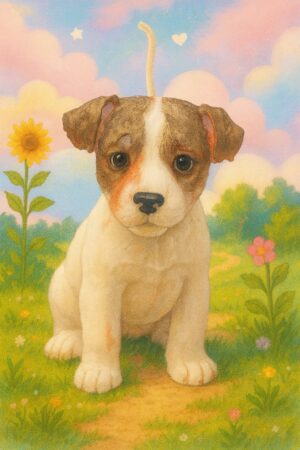 Jack Russel candle dog- 20cm- scented- customized