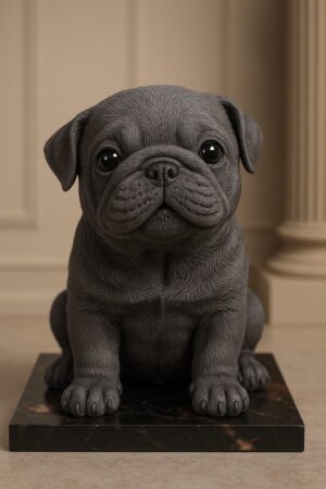 English bulldog candle- scented- 10cm- customized