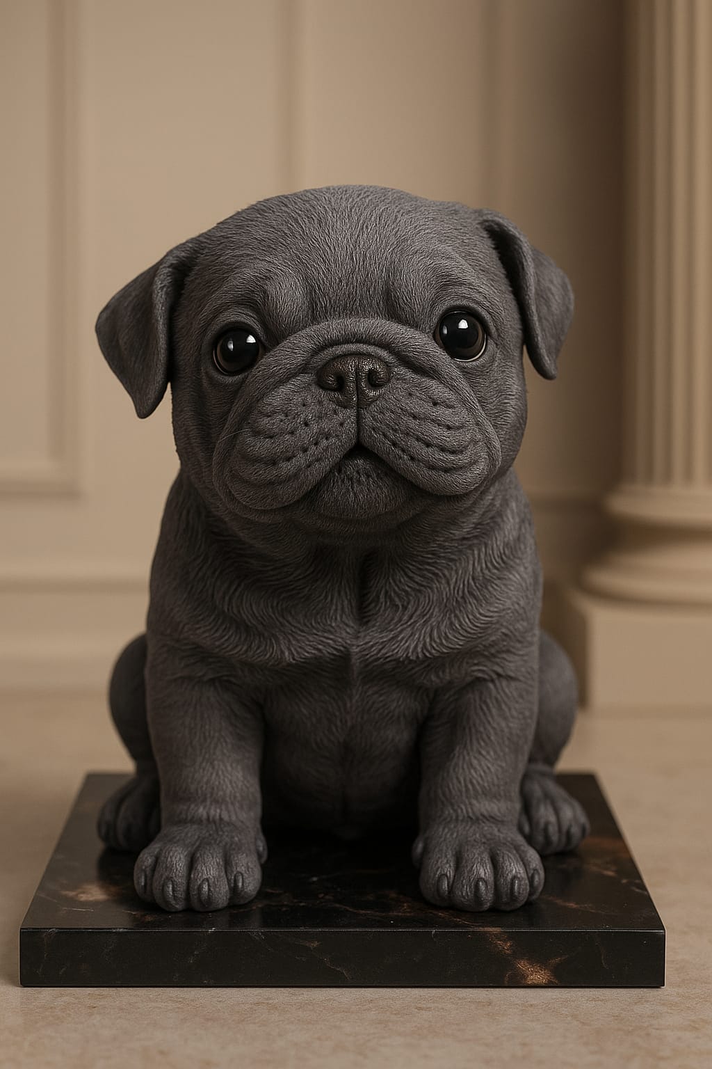 English bulldog candle- scented- 10cm- customized