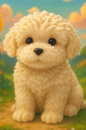 Shitzu candle dog- 9cm- scented-customized