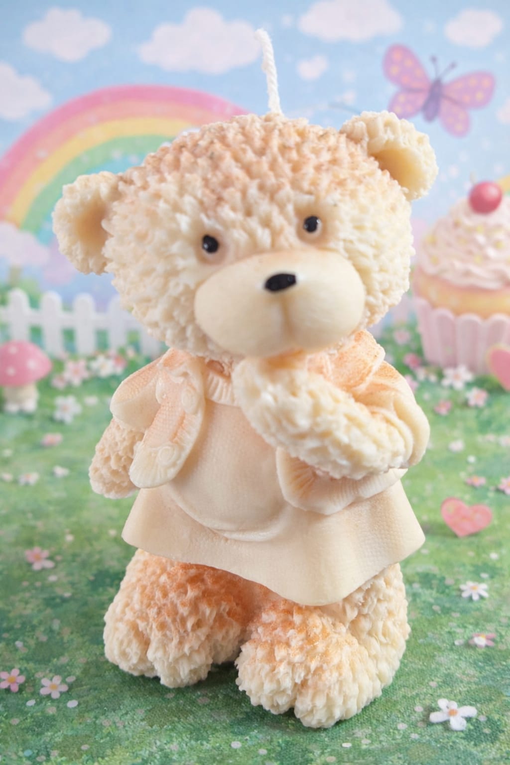 Large teddy bear candle