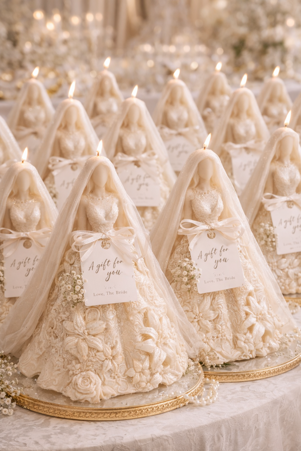 Bride dress candle- Wedding gift ideas- Ornaments- Scented